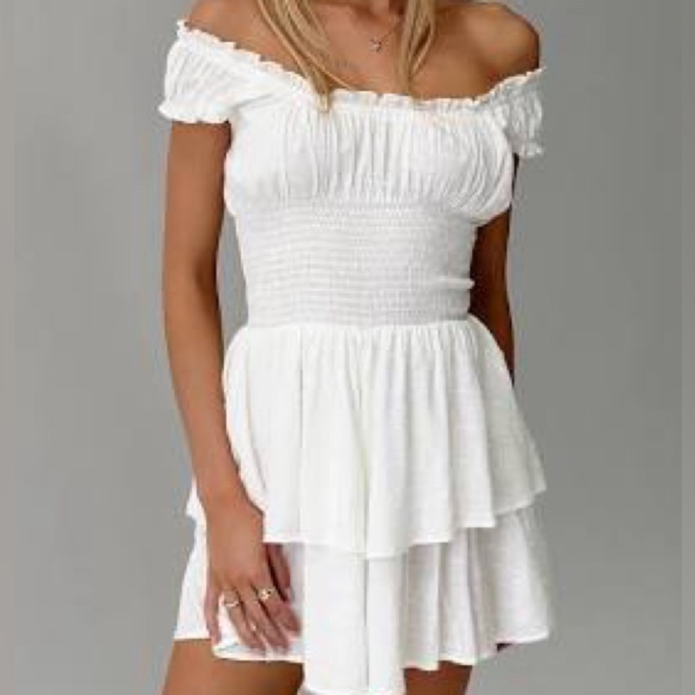 Princess Polly The Love Galore Romper White Lower Impact